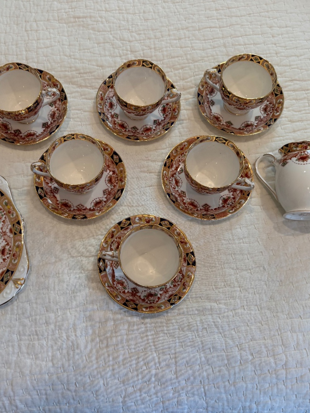 21 PIECE ROYAL TARA CARINA BONE CHINA DESSERT SET IRISH